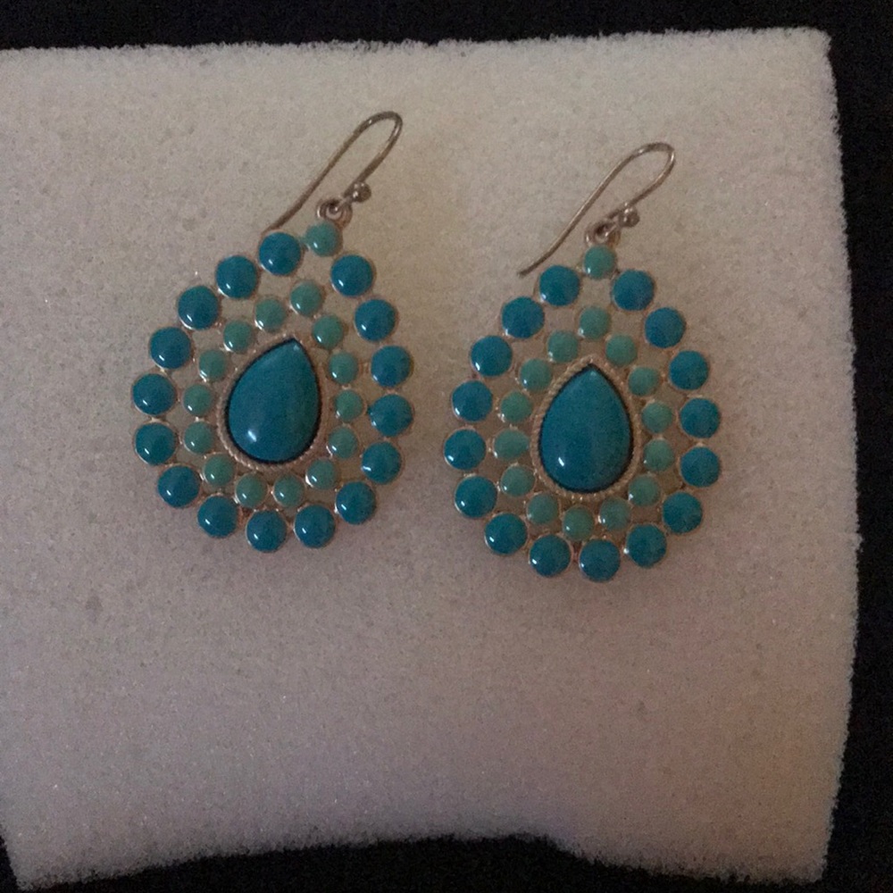 Stella & Dot Turquoise Chandelier Earrings